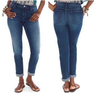 NWT Chico’s Boyfriend Ankle Jeans in Menlo Park Indigo Blue Women’s 0.5 (6 R)
